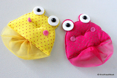 Yellow Frog Applique Patch, Kids Applique, Yellow Patch